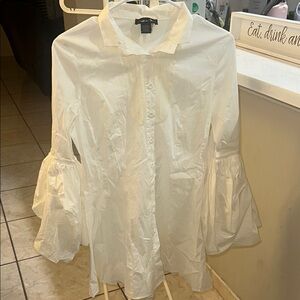 White Button-Up Women's Top